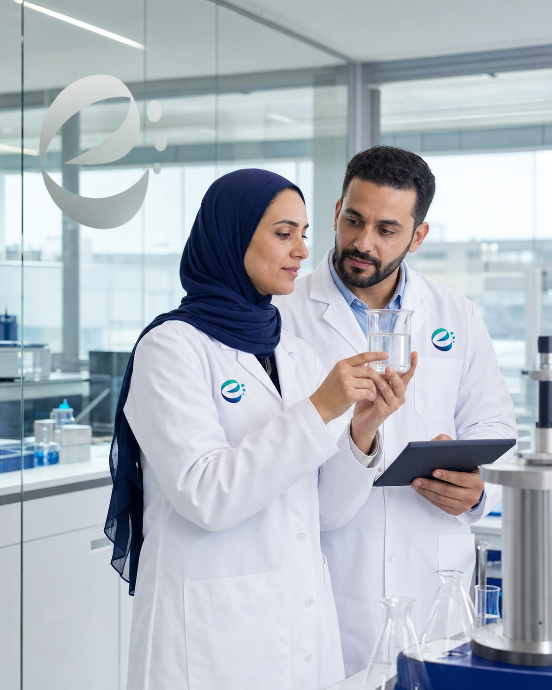 Evatris Pharma scientists reviewing a laboratory sample